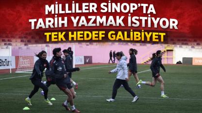 Sinop’ta büyük heyecan: Milliler galibiyet peşinde