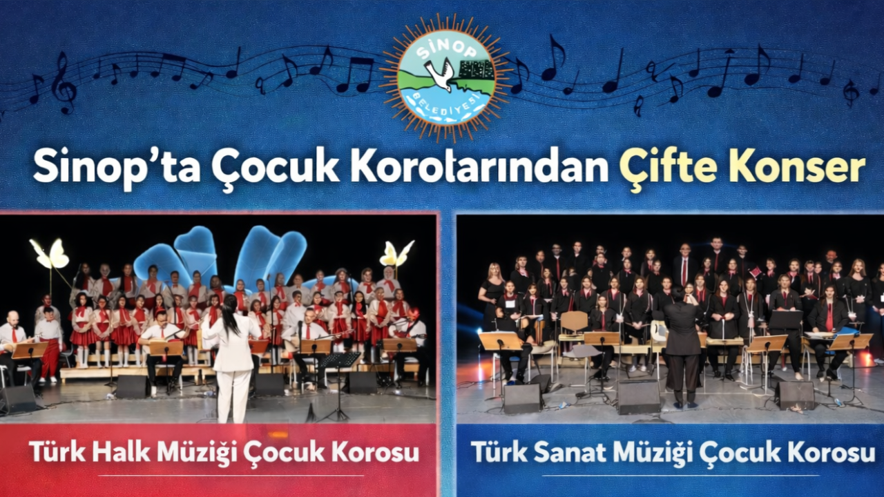 Sinop’ta çocuk korolarından çifte konser