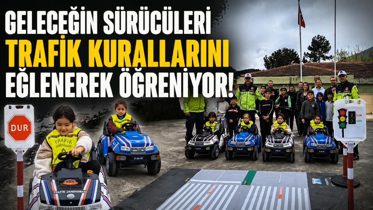 Sinop'ta jandarmadan geleceğin sürücülerine trafik eğitimi