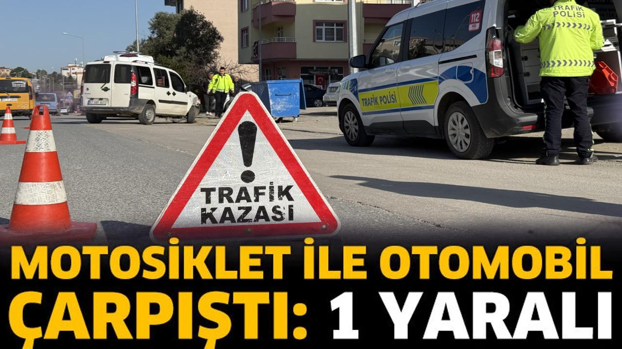 Sinop'ta kaza:Motosiklet sürücüsü yaralandı