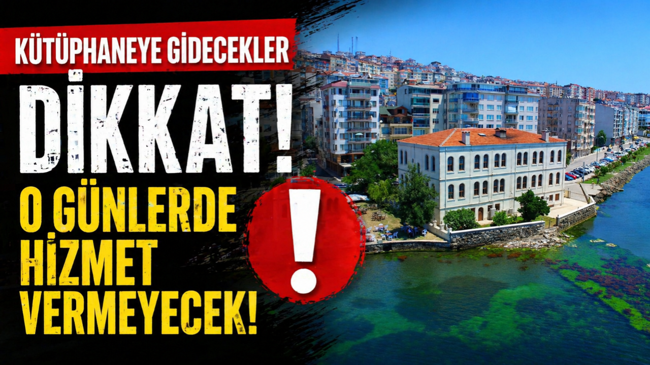 Sinop'ta kütüphane hizmetlerine 1 Mayıs düzenlemesi