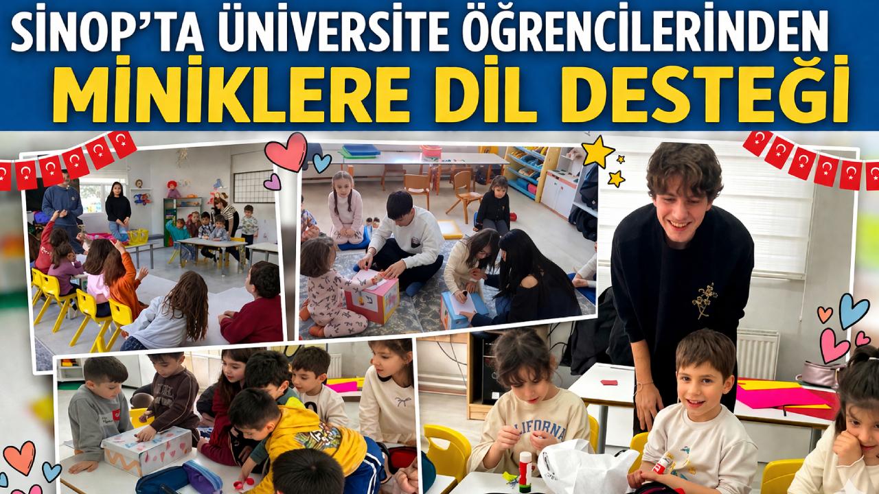 Sinop'ta minikler İngilizceyi eğlenerek öğreniyor