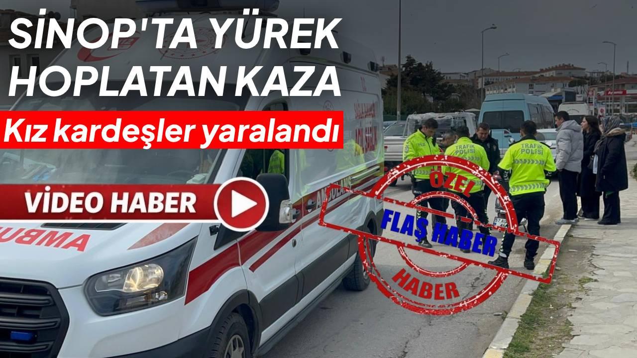 Sinop'ta otomobil ile motosiklet çarpıştı:2 yaralı