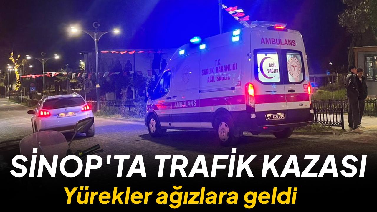 Sinop’ta otomobil ile motosiklet çarpıştı