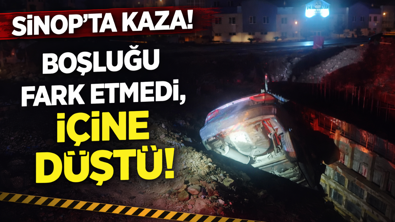 Sinop'ta şantiye alanında kaza: Sürücü yaralandı