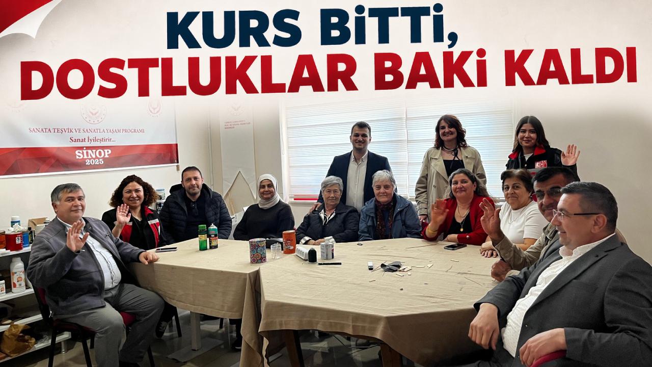 Sinop'ta şehit yakınları ve gazilerin sanat yolculuğu başarıyla tamamlandı