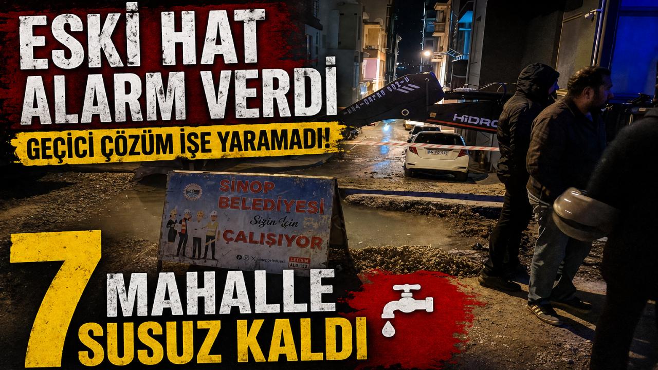 Sinop’ta su kesintisi: Eski hattaki arıza kent genelini etkiledi