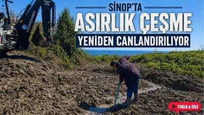 Sinop’ta tarihi çeşme yenileniyor
