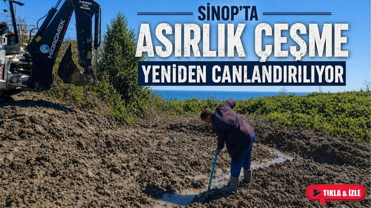 Sinop’ta tarihi çeşme yenileniyor