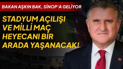 Sinop’ta tarihi gün: Bakan Bak, Sinop Şehir Stadyumu’nu hizmete açıyor