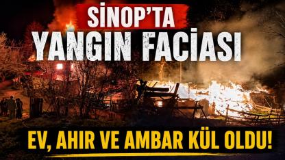 Sinop'ta yangın ortalığı küle çevirdi