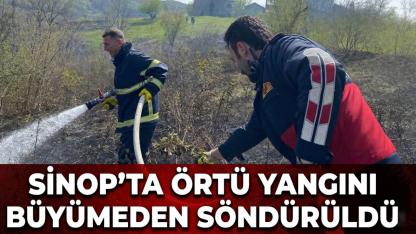 Sinop'ta yangını paniği! Ekipler seferber oldu