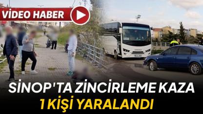 Sinop’ta zincirleme kaza: 1 yaralı