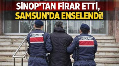Sinop'tan firar Samsun'da son buldu