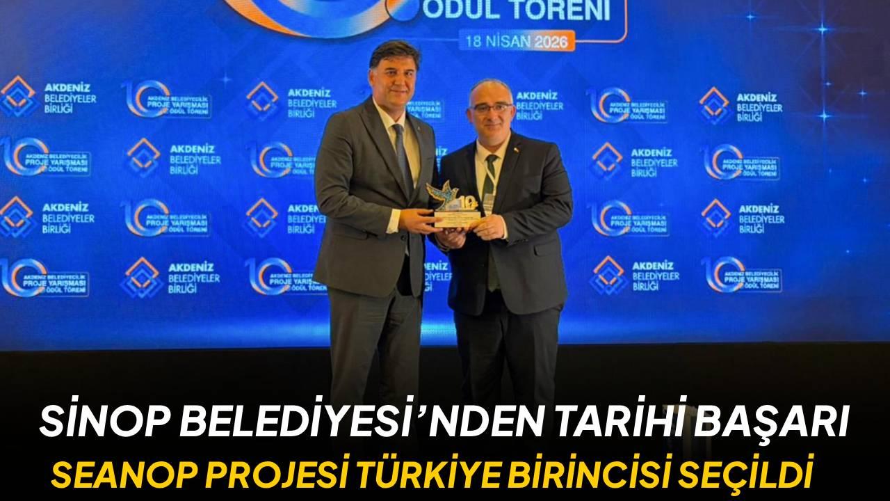 Sinop’un dev projesine birincilik ödülü