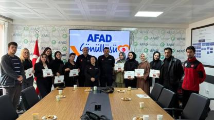 Stajyer öğrenciler AFAD’ın gönüllü ordusuna katıldı