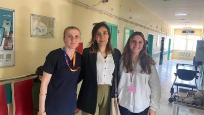 Türkeli MYO öğrencilerine hastanede moral ziyareti