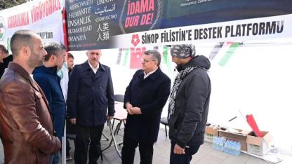 Vali Özarslan’dan Sinop’ta “Gazze nöbet çadırı”na destek ziyareti