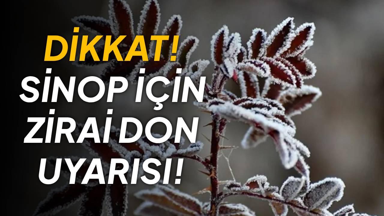 Zirai don uyarısı: Sinop’un iç kesimlerinde risk