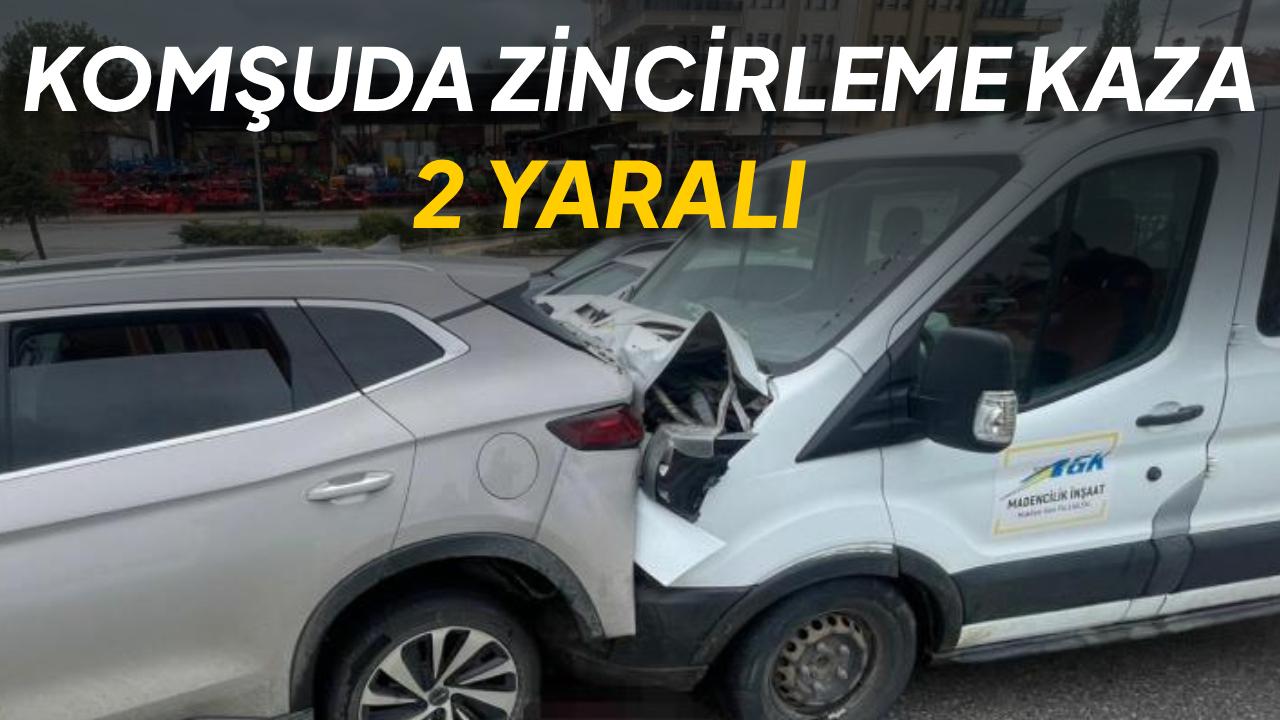 Çorum’da 3 araç çarpıştı: 2 yaralı