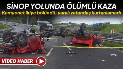 Kontrolden çıkan kamyonet bariyerlere çarptı: 1 ölü