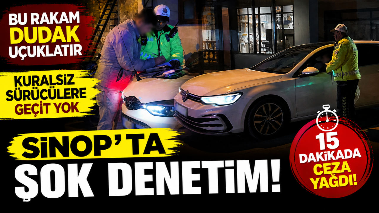 Sinop'ta polis denetimi: Kurallara uymayana anında ceza