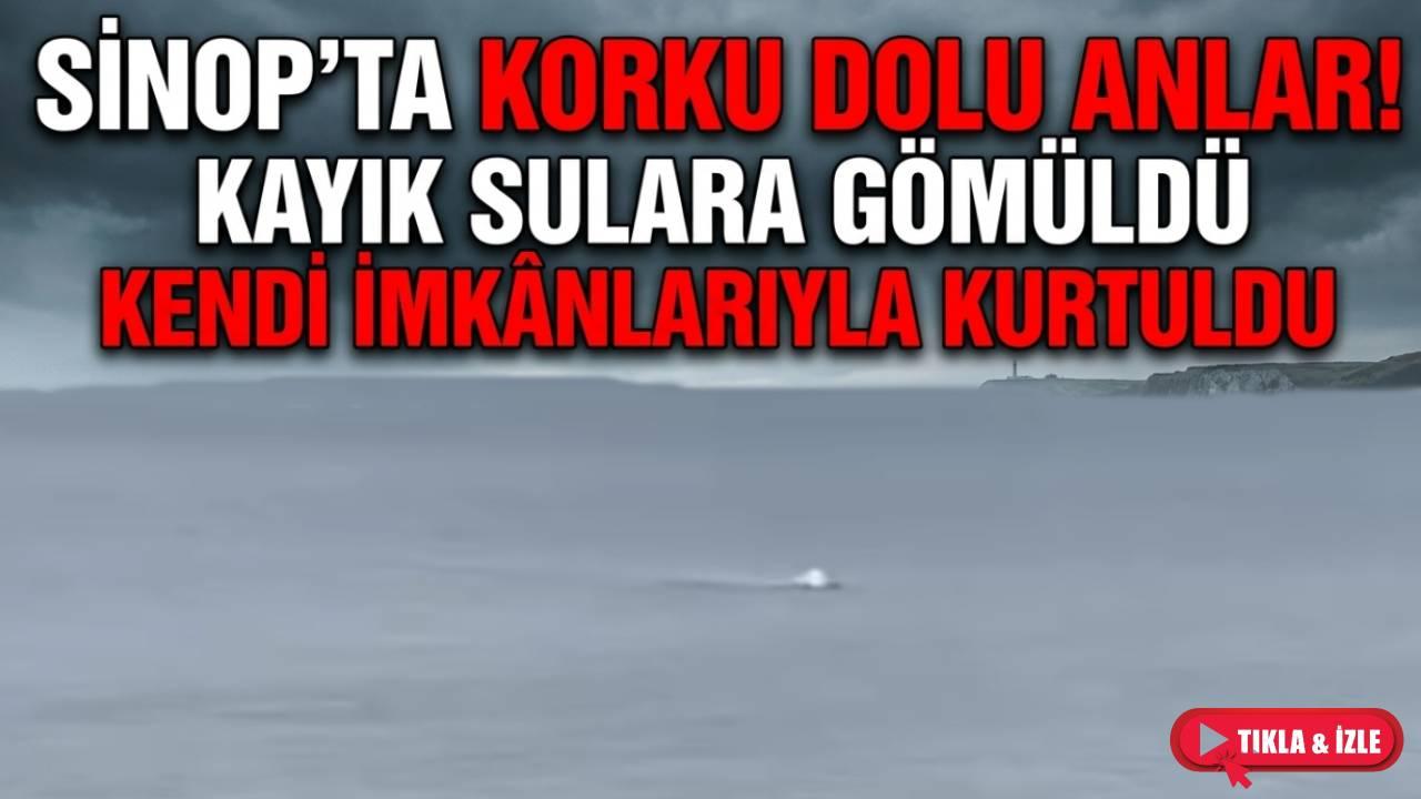 Sinop sahilinde olay: Kayık battı, vatandaş kıyıya yüzdü