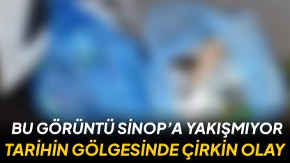 Vatandaşlar bu görüntüye tepki gösterdi ''Sinop'a yakışmıyor''