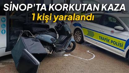 Sinop'ta otomobil ile motosiklet çarpıştı: 1 yaralı