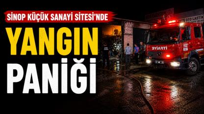 Sinop Küçük Sanayi Sitesi’nde korkutan yangın: Ekipler seferber oldu