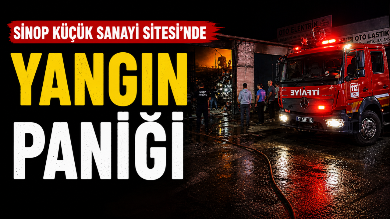 Sinop Küçük Sanayi Sitesi’nde korkutan yangın: Ekipler seferber oldu