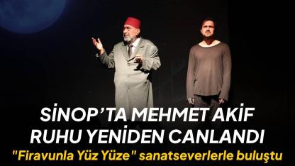 Sinop’ta Safahat rüzgarı: "Firavunla Yüz Yüze" tiyatro oyunu sahnelendi