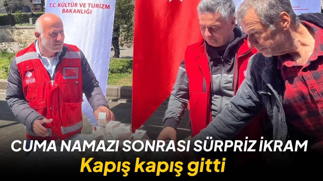 Sinop’ta Vakıf Haftası kapsamında lokum ikramı