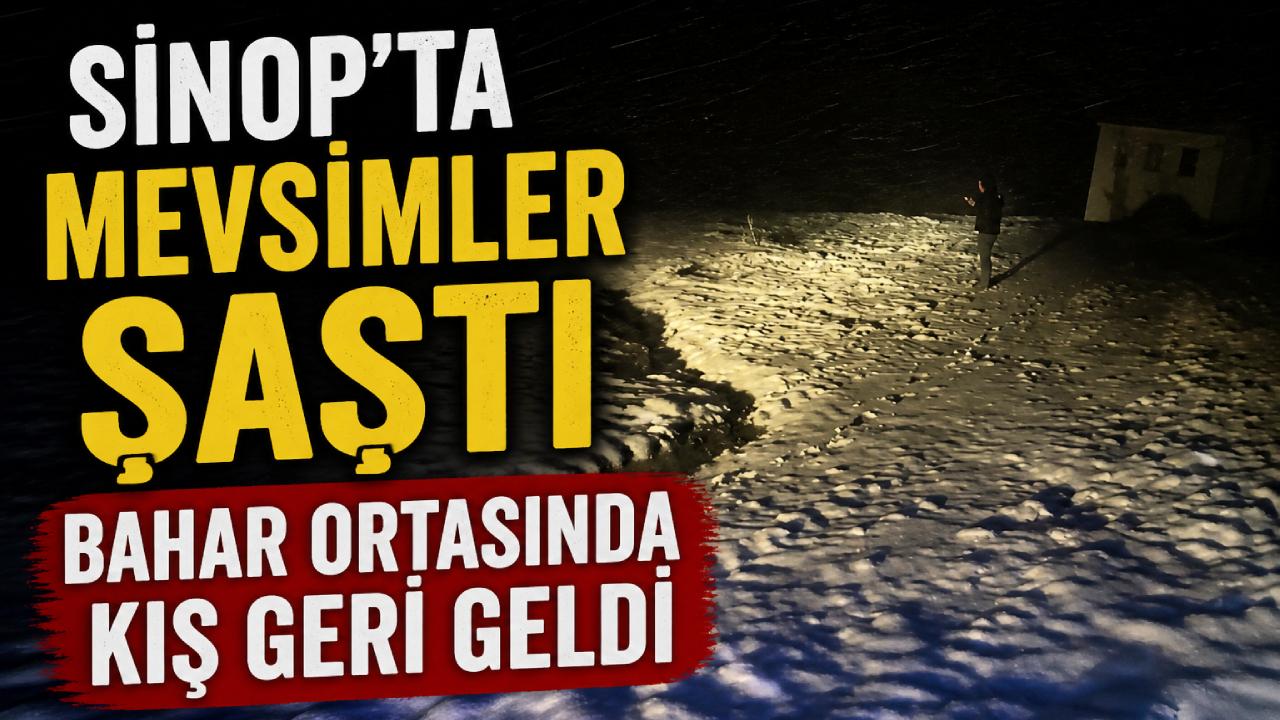 Yazı beklerken Sinoplulara kar sürprizi