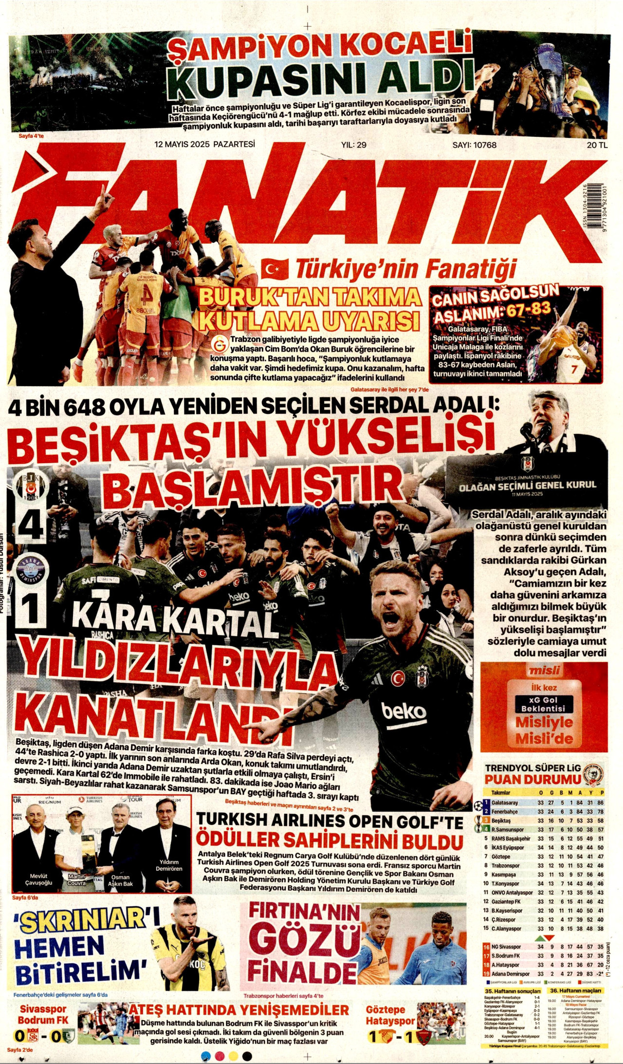 FANATİK Gazete Manşeti