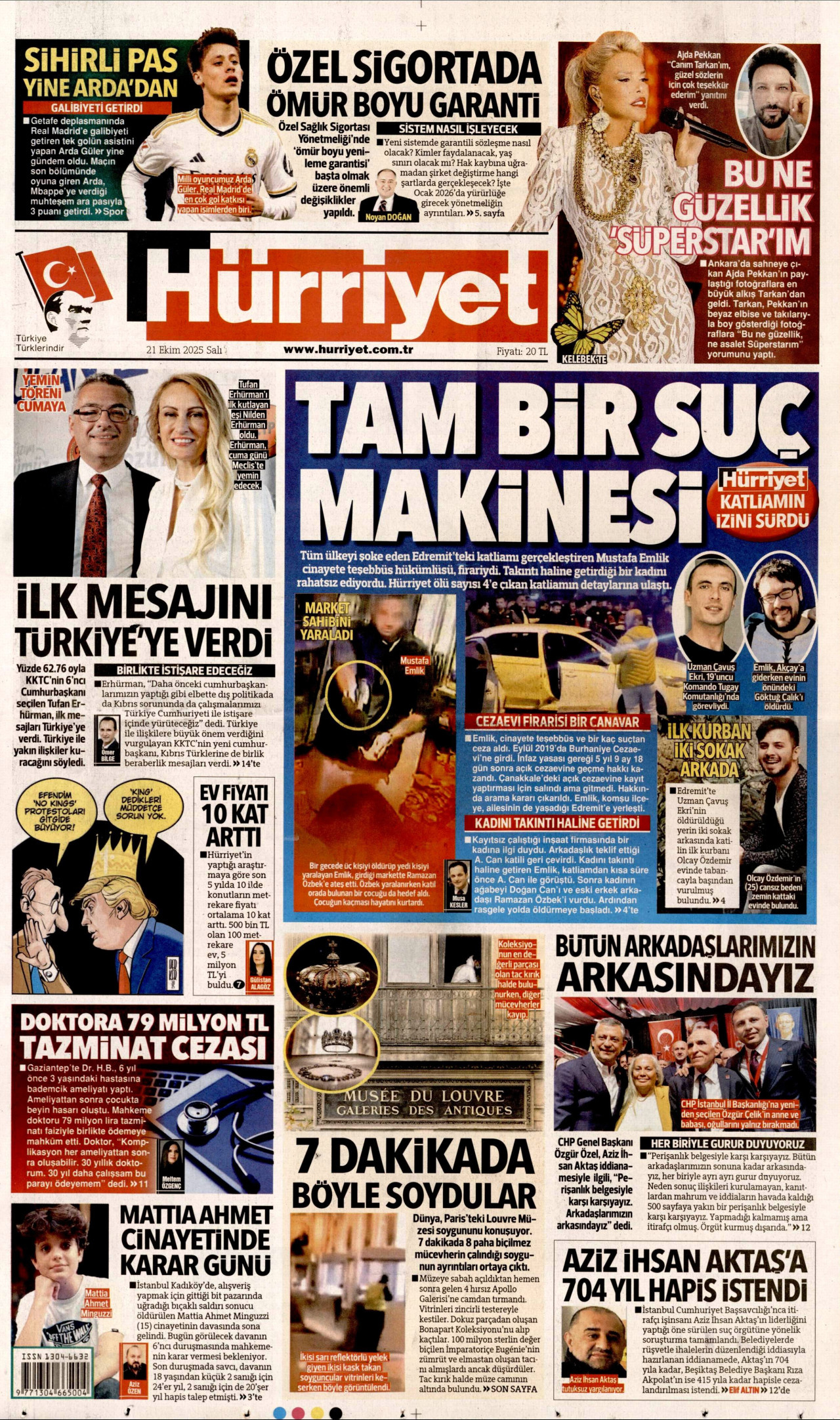 HÜRRİYET Gazete Manşeti