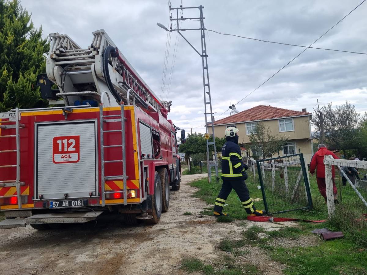Sinop’ta baca yangını paniğe yol açtı