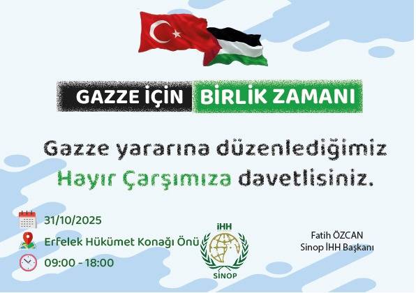İHH'dan Sinop'ta Gazze için hayır çarşısı