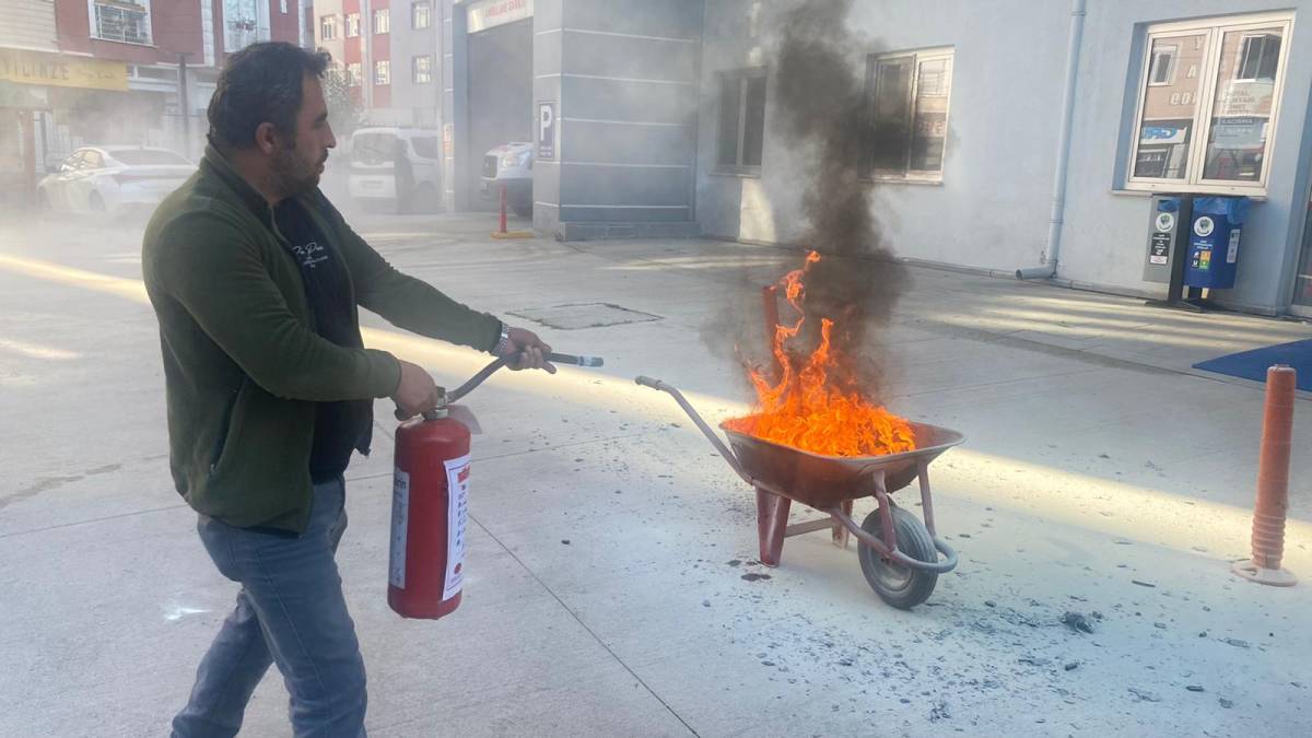 Yangın tatbikatı gerçeği aratmadı