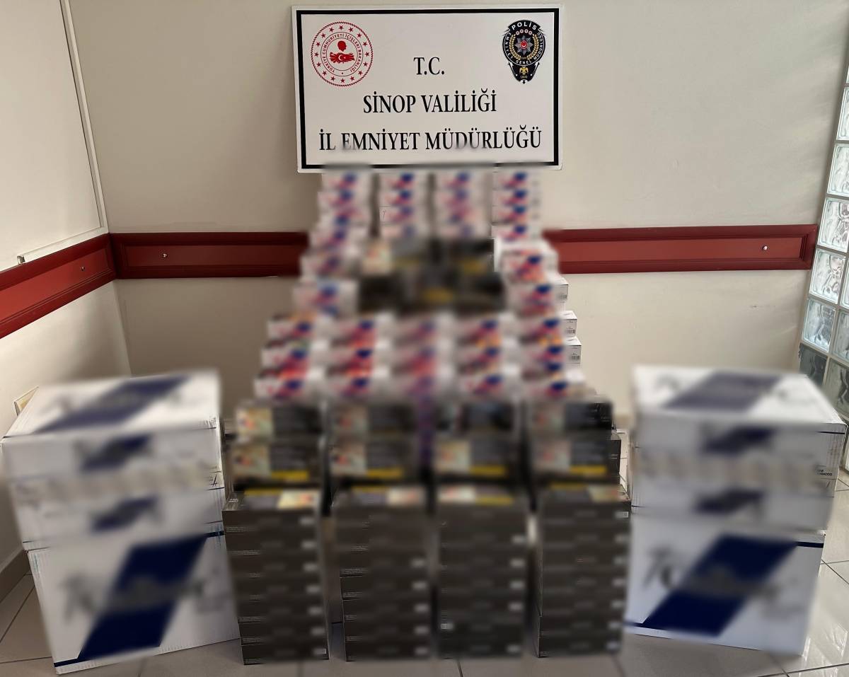 Sinop'ta 51 bin makaron ele geçirildi