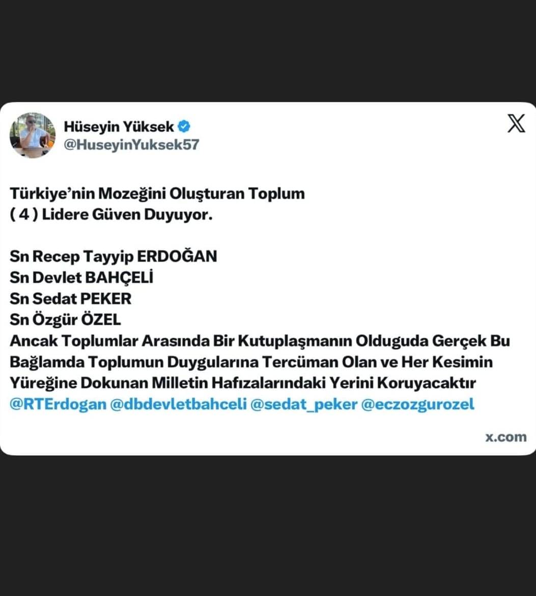 Peker'den Yüksek'in çıkışına anında destek: O paylaşımı yayınladı