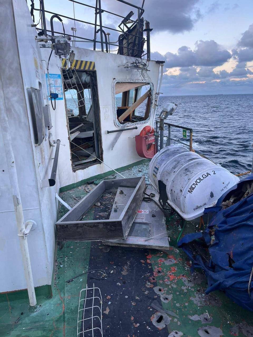 Sinop açıklarında saldırıya uğrayan gemi işte böyle görüntülendi