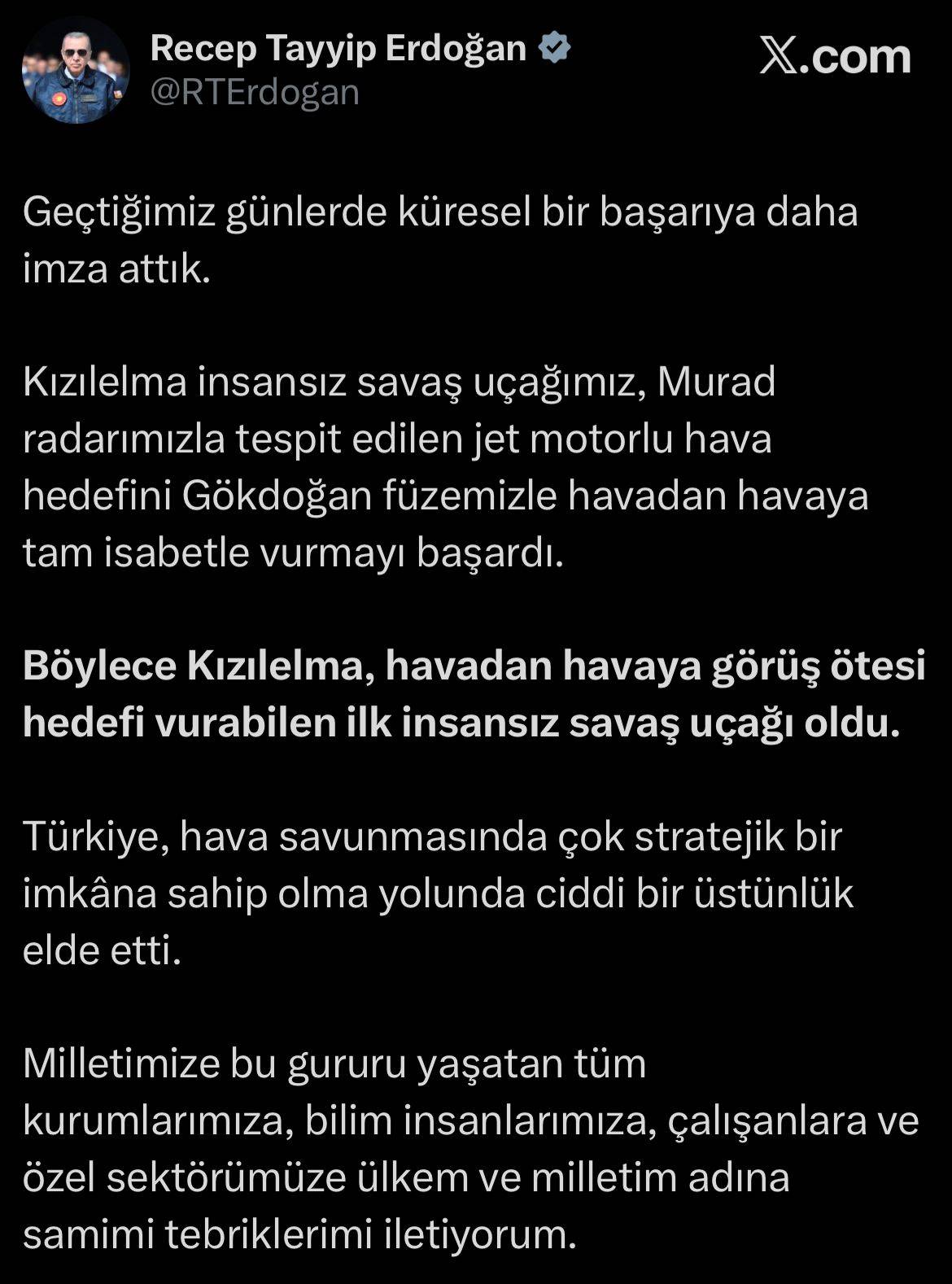 Erdoğan'dan Özgür Özel'e Kızılelma cevabı: ''Gölge etme başka ihsan istemez!''