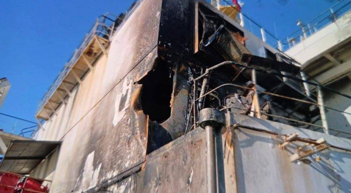 Sinop açıklarında saldırıya uğrayan gemi işte böyle görüntülendi