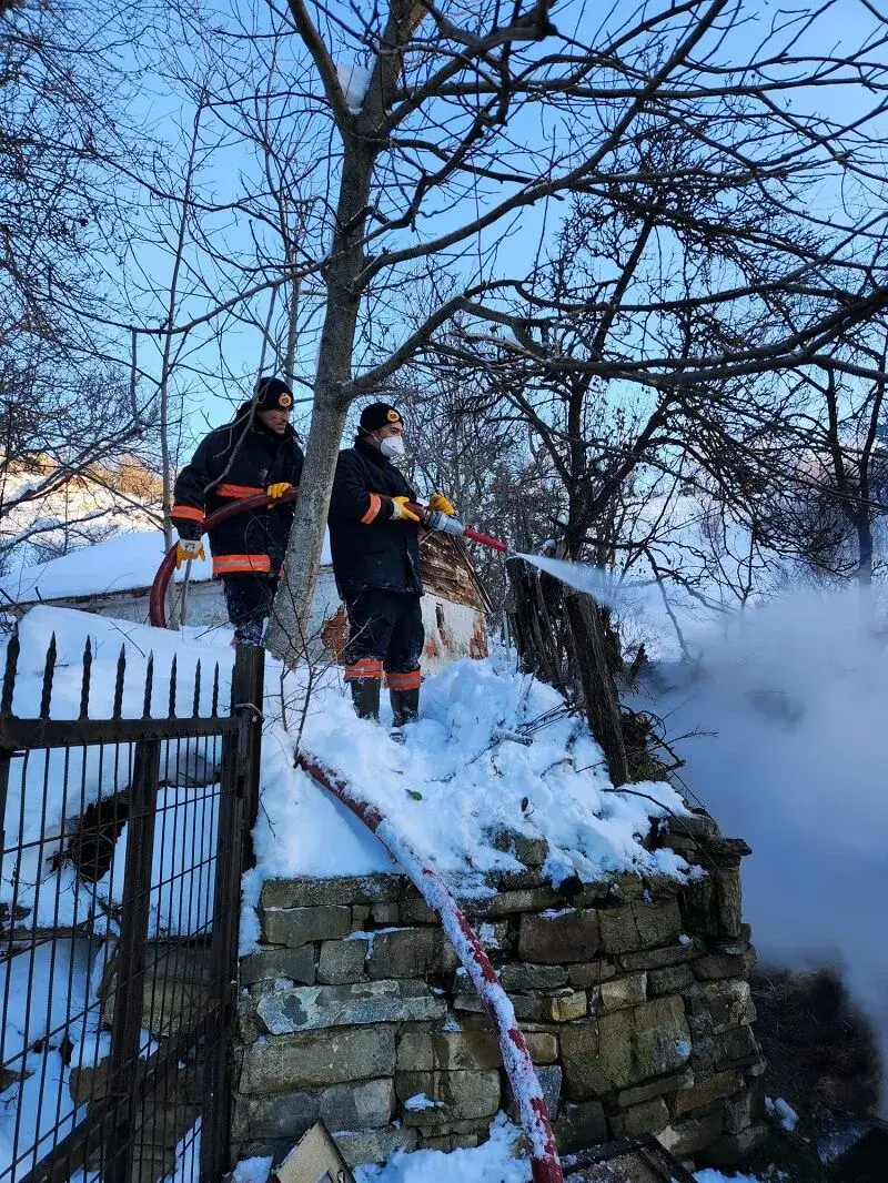 Sinop'ta ahır yangını faciası: 9 büyükbaş hayvan telef oldu