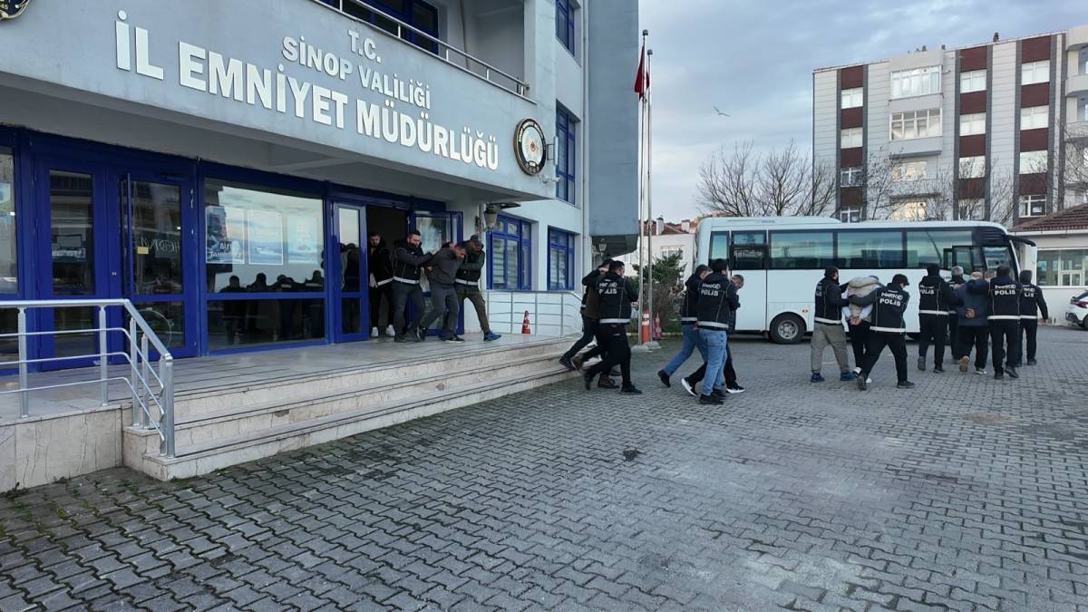 Sinop’ta zehir tacirlerine ağır darbe: 10 tutuklama