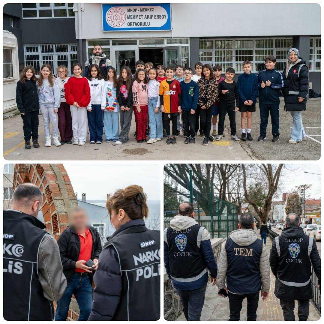 Sinop’ta polisten okul çevrelerine sıkı denetim