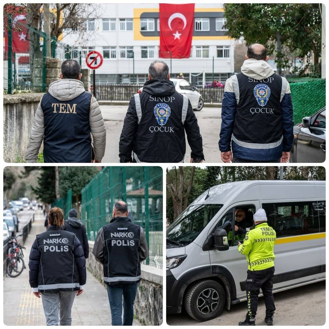 Sinop’ta polisten okul çevrelerine sıkı denetim