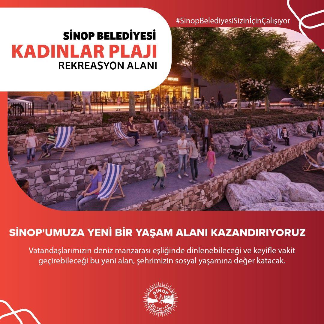 Sinop’ta dev rekreasyon hamlesi: Kadınlar plajı mevkii yenileniyor