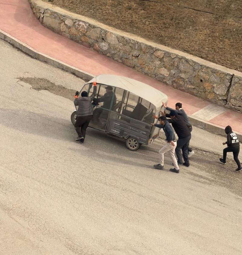 Çıkması zor yokuşta beklenmedik kaza